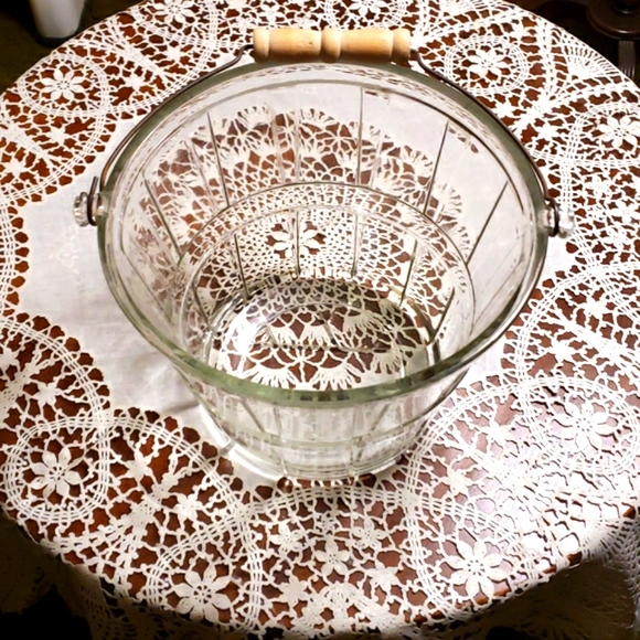Anchor Hocking Other - Ice Bucket Vintage Anchor Hocking Clear Glass‎ Bushel Basket